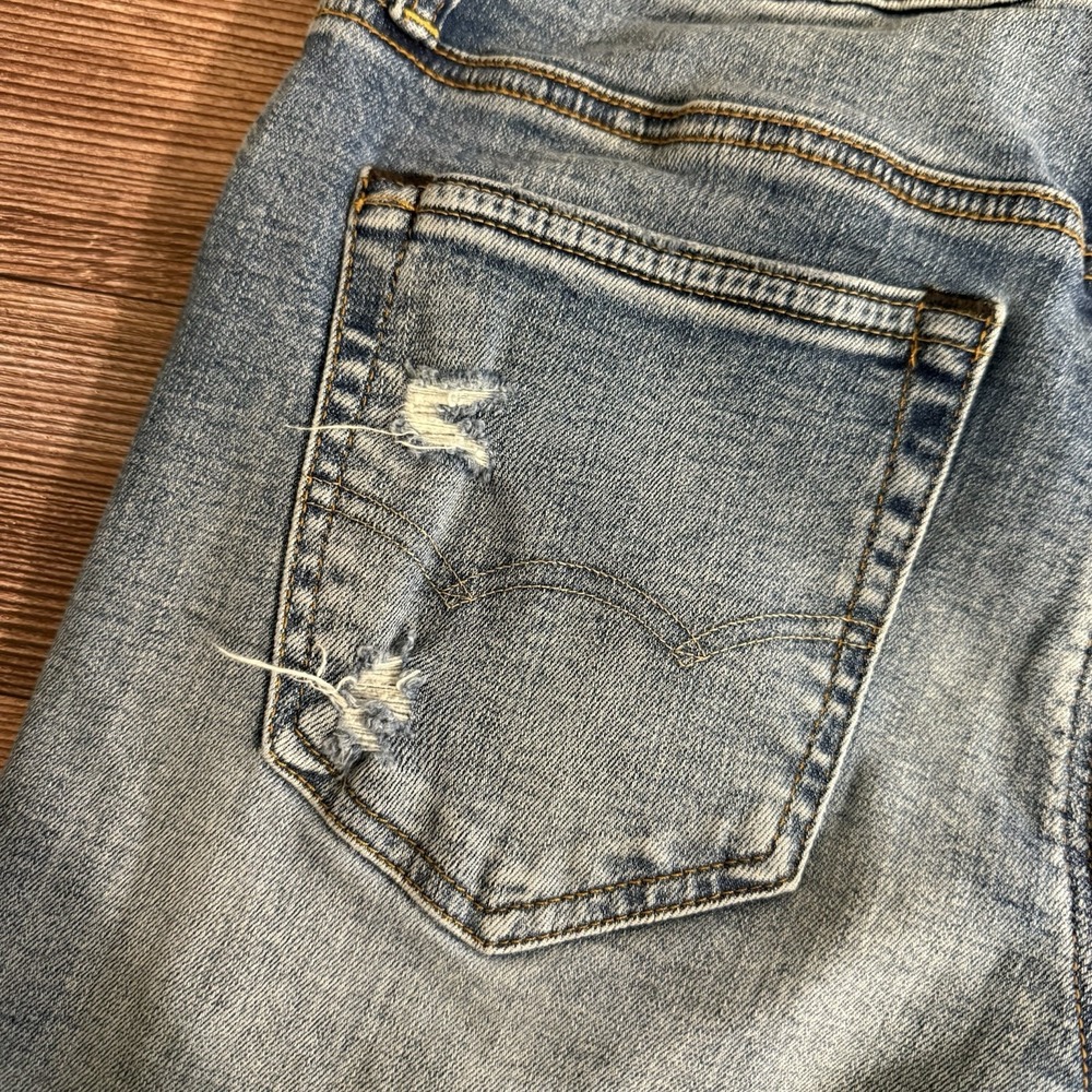 American Eagle Jeans Mens 29x32 Athletic Skinny Distressed Airflex 360 Stretch - Picture 6 of 10